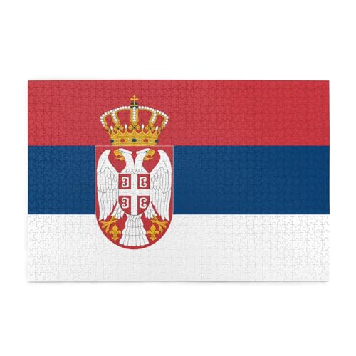Holzpuzzle 1000 Teile WZYWHJ Flagge Serbiens gedruckt für Erwachsene und Kinder, perfekt für Familienspaß, Stressabbau Holzpuzzle 1000 Teile WZYWHJ Flagge Serbiens gedruckt für Erwachsene und Kinder, perfekt für Familienspaß, Stressabbau von WZYWHJ