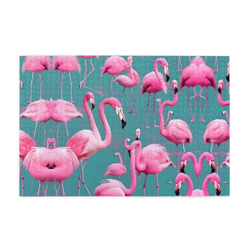 Holzpuzzle 1000 Teile WZYWHJ Flamingo-Flock gedruckt für Erwachsene und Kinder, perfekt für Familienspaß, Stressabbau Holzpuzzle 1000 Teile WZYWHJ Flamingo-Flock gedruckt für Erwachsene und Kinder, perfekt für Familienspaß, Stressabbau von WZYWHJ