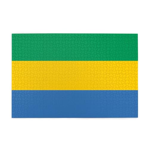 Holzpuzzle 1000 Teile WZYWHJ Gabunische Flagge Drucke für Erwachsene und Kinder, perfekt für Familienspaß, Stressabbau Holzpuzzle 1000 Teile WZYWHJ Gabunische Flagge Drucke für Erwachsene und Kinder, perfekt für Familienspaß, Stressabbau von WZYWHJ