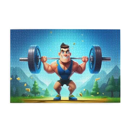 Holzpuzzle 1000 Teile WZYWHJ Gewichtheben Sportmuster für Erwachsene und Kinder, perfekt für Familienspaß, Stressabbau Holzpuzzle 1000 Teile WZYWHJ Gewichtheben Sportmuster für Erwachsene und Kinder, perfekt für Familienspaß, Stressabbau von WZYWHJ