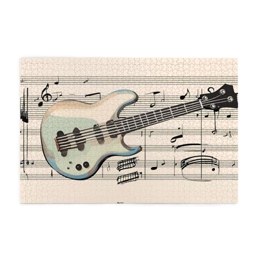 Holzpuzzle 1000 Teile WZYWHJ Gitarre Bass Musik Musikinstrumente gedruckt für Erwachsene und Kinder, perfekt für Familienspaß, Stressabbau Holzpuzzle 1000 Teile WZYWHJ Gitarre Bass Musik Musikinstrumente gedruckt für Erwachsene und Kinder, perfekt für Familienspaß, Stressabbau von WZYWHJ