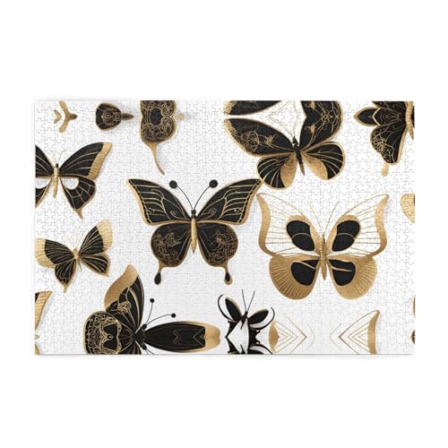 Holzpuzzle 1000 Teile WZYWHJ Goldschmetterlinge Muster für Erwachsene und Kinder, perfekt für Familienspaß, Stressabbau Holzpuzzle 1000 Teile WZYWHJ Goldschmetterlinge Muster für Erwachsene und Kinder, perfekt für Familienspaß, Stressabbau von WZYWHJ