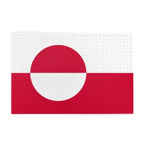 Holzpuzzle 1000 Teile WZYWHJ Grönland Flagge gedruckt für Erwachsene und Kinder, perfekt für Familienspaß, Stressabbau Holzpuzzle 1000 Teile WZYWHJ Grönland Flagge gedruckt für Erwachsene und Kinder, perfekt für Familienspaß, Stressabbau von WZYWHJ