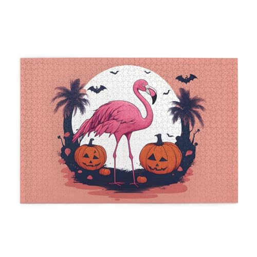 Holzpuzzle 1000 Teile WZYWHJ Halloween-Flamingo-Muster für Erwachsene und Kinder, perfekt für Familienspaß, Stressabbau Holzpuzzle 1000 Teile WZYWHJ Halloween-Flamingo-Muster für Erwachsene und Kinder, perfekt für Familienspaß, Stressabbau von WZYWHJ