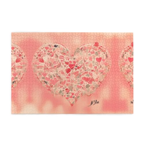 Holzpuzzle 1000 Teile WZYWHJ Herz Blumen gedruckt für Erwachsene und Kinder, perfekt für Familienspaß, Stressabbau Holzpuzzle 1000 Teile WZYWHJ Herz Blumen gedruckt für Erwachsene und Kinder, perfekt für Familienspaß, Stressabbau von WZYWHJ