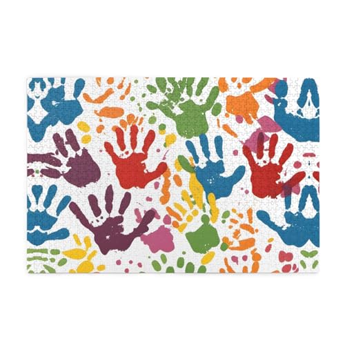 Holzpuzzle 1000 Teile WZYWHJ Kinder Handabdruck Muster für Erwachsene und Kinder, perfekt für Familienspaß, Stressabbau Holzpuzzle 1000 Teile WZYWHJ Kinder Handabdruck Muster für Erwachsene und Kinder, perfekt für Familienspaß, Stressabbau von WZYWHJ
