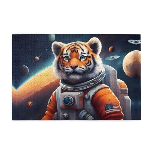 Holzpuzzle 1000 Teile WZYWHJ Kleiner Tiger im Weltraum Muster für Erwachsene und Kinder, perfekt für Familienspaß, Stressabbau Holzpuzzle 1000 Teile WZYWHJ Kleiner Tiger im Weltraum Muster für Erwachsene und Kinder, perfekt für Familienspaß, Stressabbau von WZYWHJ