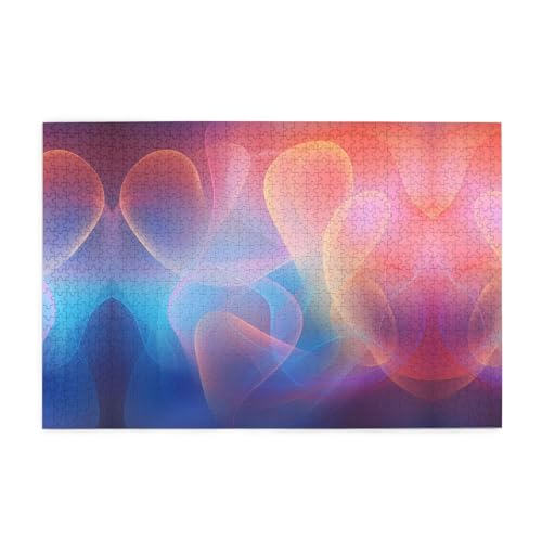 Holzpuzzle 1000 Teile WZYWHJ Loving gedruckt für Erwachsene und Kinder, perfekt für Familienspaß, Stressabbau von WZYWHJ
