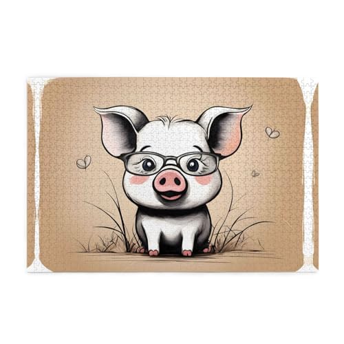 Holzpuzzle 1000 Teile WZYWHJ Lustiges Schweinchenmuster für Erwachsene und Kinder, perfekt für Familienspaß, Stressabbau Holzpuzzle 1000 Teile WZYWHJ Lustiges Schweinchenmuster für Erwachsene und Kinder, perfekt für Familienspaß, Stressabbau von WZYWHJ