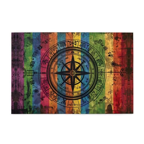Holzpuzzle 1000 Teile WZYWHJ Magisches Design Norse Runen Kompass Gay Pride Regenbogen Muster Muster für Erwachsene und Kinder, Perfekt für Familienspaß, Stressabbau Holzpuzzle 1000 Teile WZYWHJ Magisches Design Norse Runen Kompass Gay Pride Regenbogen Muster Muster für Erwachsene und Kinder, Perfekt für Familienspaß, Stressabbau von WZYWHJ