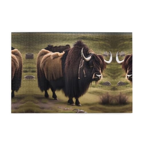 Holzpuzzle 1000 Teile WZYWHJ Mighty Highland Yak gedruckt für Erwachsene und Kinder, perfekt für Familienspaß, Stressabbau Holzpuzzle 1000 Teile WZYWHJ Mighty Highland Yak gedruckt für Erwachsene und Kinder, perfekt für Familienspaß, Stressabbau von WZYWHJ