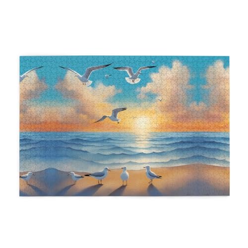 Holzpuzzle 1000 Teile WZYWHJ Möwen am Meer Muster für Erwachsene und Kinder, perfekt für Familienspaß, Stressabbau Holzpuzzle 1000 Teile WZYWHJ Möwen am Meer Muster für Erwachsene und Kinder, perfekt für Familienspaß, Stressabbau von WZYWHJ