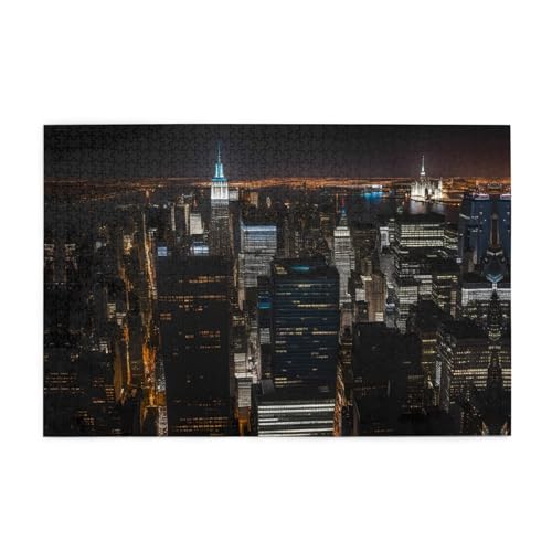 Holzpuzzle 1000 Teile WZYWHJ New-York-Nachtansichtsmuster für Erwachsene und Kinder, perfekt für Familienspaß, Stressabbau Holzpuzzle 1000 Teile WZYWHJ New-York-Nachtansichtsmuster für Erwachsene und Kinder, perfekt für Familienspaß, Stressabbau von WZYWHJ