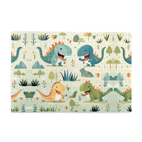 Holzpuzzle 1000 Teile WZYWHJ Niedlicher kleiner Baby-Dinosaurier gedruckt für Erwachsene und Kinder, perfekt für Familienspaß, Stressabbau Holzpuzzle 1000 Teile WZYWHJ Niedlicher kleiner Baby-Dinosaurier gedruckt für Erwachsene und Kinder, perfekt für Familienspaß, Stressabbau von WZYWHJ