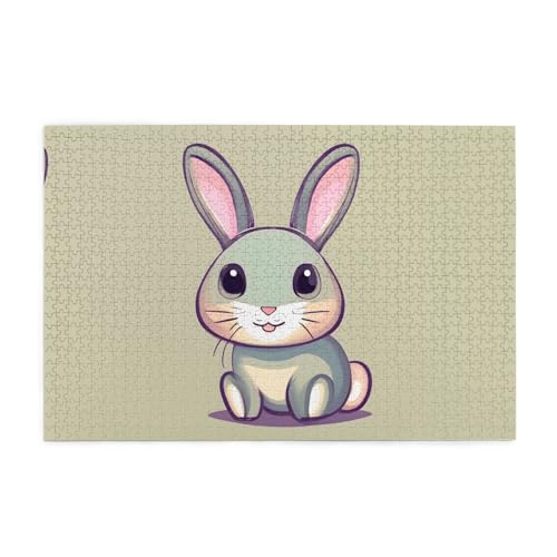 Holzpuzzle 1000 Teile WZYWHJ Niedlicher kleiner Hase gedruckt für Erwachsene und Kinder, perfekt für Familienspaß, Stressabbau Holzpuzzle 1000 Teile WZYWHJ Niedlicher kleiner Hase gedruckt für Erwachsene und Kinder, perfekt für Familienspaß, Stressabbau von WZYWHJ
