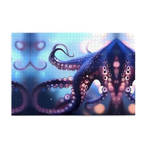 Holzpuzzle 1000 Teile WZYWHJ Octopuses gedruckt für Erwachsene und Kinder, perfekt für Familienspaß, Stressabbau von WZYWHJ