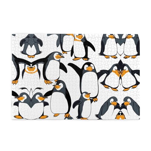 Holzpuzzle 1000 Teile WZYWHJ Pinguin Dabbing Muster für Erwachsene und Kinder, perfekt für Familienspaß, Stressabbau von WZYWHJ
