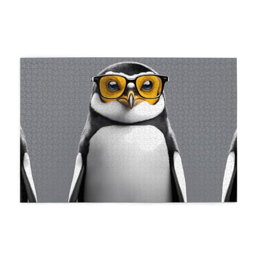 Holzpuzzle 1000 Teile WZYWHJ Pinguin mit Brillenmuster für Erwachsene und Kinder, perfekt für Familienspaß, Stressabbau Holzpuzzle 1000 Teile WZYWHJ Pinguin mit Brillenmuster für Erwachsene und Kinder, perfekt für Familienspaß, Stressabbau von WZYWHJ