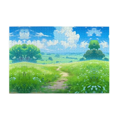 Holzpuzzle 1000 Teile WZYWHJ Plateau gedruckt für Erwachsene und Kinder, perfekt für Familienspaß, Stressabbau von WZYWHJ