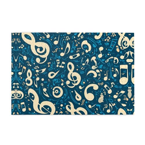 Holzpuzzle 1000 Teile WZYWHJ Polka Dot Musiknotenmuster für Erwachsene und Kinder, perfekt für Familienspaß, Stressabbau Holzpuzzle 1000 Teile WZYWHJ Polka Dot Musiknotenmuster für Erwachsene und Kinder, perfekt für Familienspaß, Stressabbau von WZYWHJ