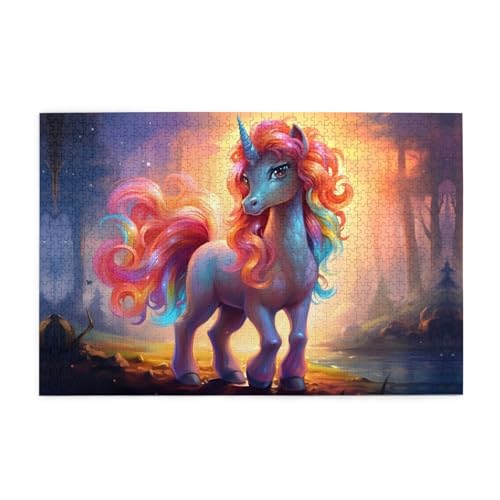 Holzpuzzle 1000 Teile WZYWHJ Regenbogen-Pony gedruckt für Erwachsene und Kinder, perfekt für Familienspaß, Stressabbau Holzpuzzle 1000 Teile WZYWHJ Regenbogen-Pony gedruckt für Erwachsene und Kinder, perfekt für Familienspaß, Stressabbau von WZYWHJ