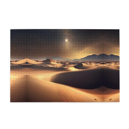 Holzpuzzle 1000 Teile WZYWHJ Sahara Wüste gedruckt für Erwachsene und Kinder, perfekt für Familienspaß, Stressabbau von WZYWHJ