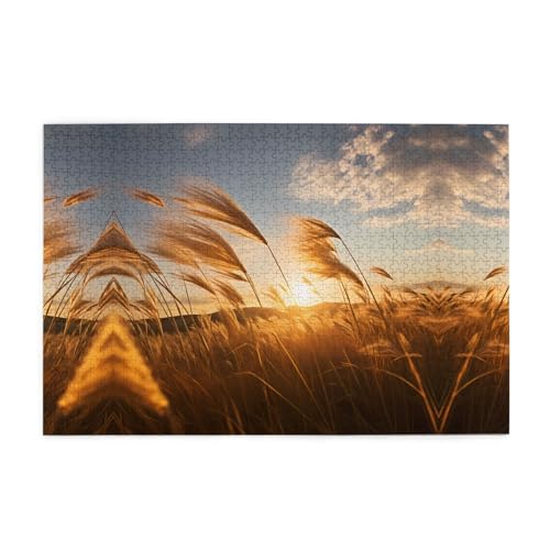 Holzpuzzle 1000 Teile WZYWHJ Schilf im Wind gedruckt für Erwachsene und Kinder, perfekt für Familienspaß, Stressabbau Holzpuzzle 1000 Teile WZYWHJ Schilf im Wind gedruckt für Erwachsene und Kinder, perfekt für Familienspaß, Stressabbau von WZYWHJ