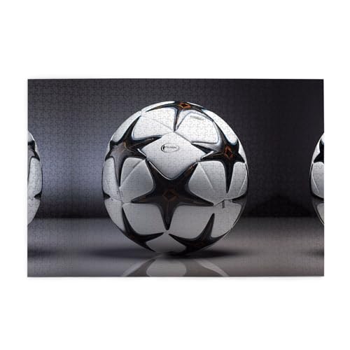 Holzpuzzle 1000 Teile WZYWHJ Schwarz und Weiß Fußball gedruckt für Erwachsene und Kinder, perfekt für Familienspaß, Stressabbau Holzpuzzle 1000 Teile WZYWHJ Schwarz und Weiß Fußball gedruckt für Erwachsene und Kinder, perfekt für Familienspaß, Stressabbau von WZYWHJ