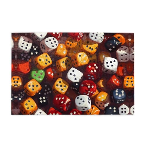 Holzpuzzle 1000 Teile WZYWHJ Spiele Würfelset Muster für Erwachsene und Kinder, perfekt für Familienspaß, Stressabbau von WZYWHJ