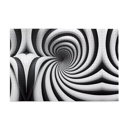Holzpuzzle 1000 Teile WZYWHJ Spirale Optische Täuschung GIF gedruckt für Erwachsene und Kinder, perfekt für Familienspaß, Stressabbau Holzpuzzle 1000 Teile WZYWHJ Spirale Optische Täuschung GIF gedruckt für Erwachsene und Kinder, perfekt für Familienspaß, Stressabbau von WZYWHJ