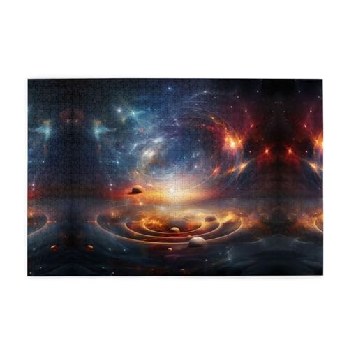 Holzpuzzle 1000 Teile WZYWHJ Stern Planet gedruckt für Erwachsene und Kinder, perfekt für Familienspaß, Stressabbau von WZYWHJ