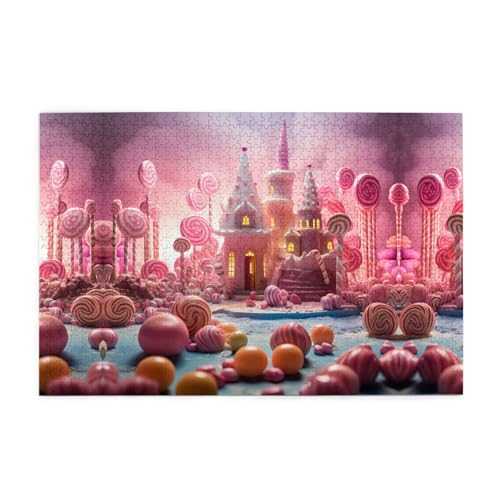 Holzpuzzle 1000 Teile WZYWHJ Süßigkeiten gedruckt für Erwachsene und Kinder, perfekt für Familienspaß, Stressabbau von WZYWHJ