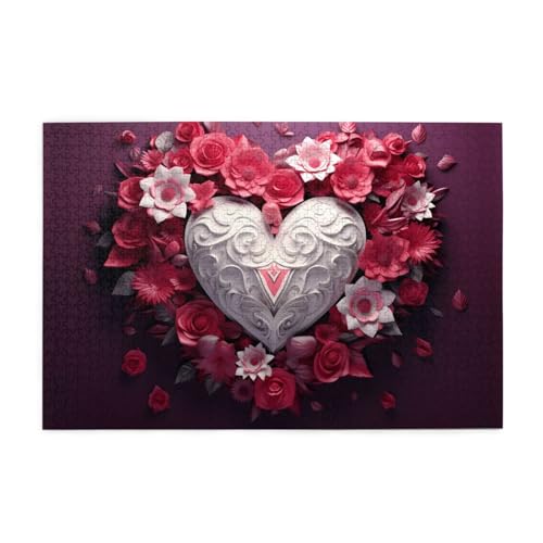 Holzpuzzle 1000 Teile WZYWHJ Valentinstag Liebe Herz Muster für Erwachsene und Kinder, perfekt für Familienspaß, Stressabbau Holzpuzzle 1000 Teile WZYWHJ Valentinstag Liebe Herz Muster für Erwachsene und Kinder, perfekt für Familienspaß, Stressabbau von WZYWHJ