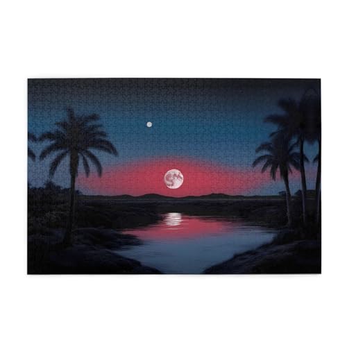 Holzpuzzle 1000 Teile WZYWHJ Vollmond in Nacht Muster für Erwachsene und Kinder, perfekt für Familienspaß, Stressabbau Holzpuzzle 1000 Teile WZYWHJ Vollmond in Nacht Muster für Erwachsene und Kinder, perfekt für Familienspaß, Stressabbau von WZYWHJ