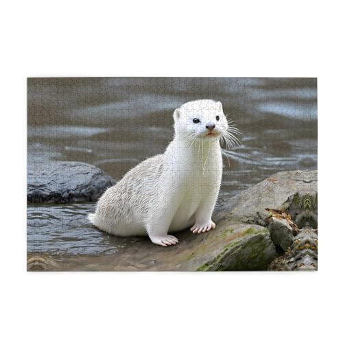 Holzpuzzle 1000 Teile WZYWHJ Weißes Ottermuster für Erwachsene und Kinder, perfekt für Familienspaß, Stressabbau Holzpuzzle 1000 Teile WZYWHJ Weißes Ottermuster für Erwachsene und Kinder, perfekt für Familienspaß, Stressabbau von WZYWHJ