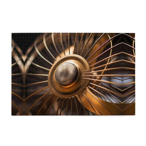 Holzpuzzle 1000 Teile WZYWHJ Wind Fan gedruckt für Erwachsene und Kinder, perfekt für Familienspaß, Stressabbau von WZYWHJ