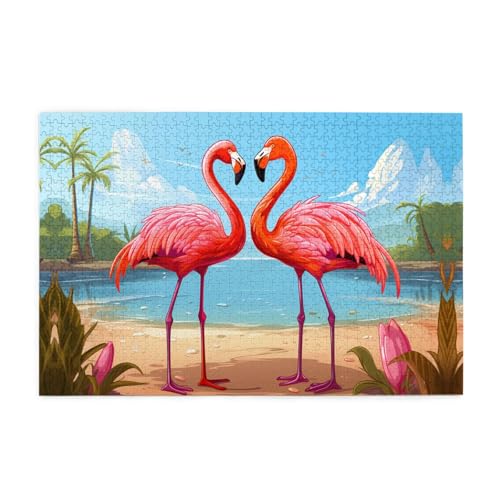 Holzpuzzle 1000 Teile WZYWHJ Zwei Flamingos gedruckt für Erwachsene und Kinder, perfekt für Familienspaß, Stressabbau Holzpuzzle 1000 Teile WZYWHJ Zwei Flamingos gedruckt für Erwachsene und Kinder, perfekt für Familienspaß, Stressabbau von WZYWHJ