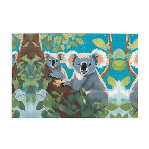 Holzpuzzle 1000 Teile WZYWHJ Zwei glückliche Koalas Muster für Erwachsene und Kinder, perfekt für Familienspaß, Stressabbau Holzpuzzle 1000 Teile WZYWHJ Zwei glückliche Koalas Muster für Erwachsene und Kinder, perfekt für Familienspaß, Stressabbau von WZYWHJ