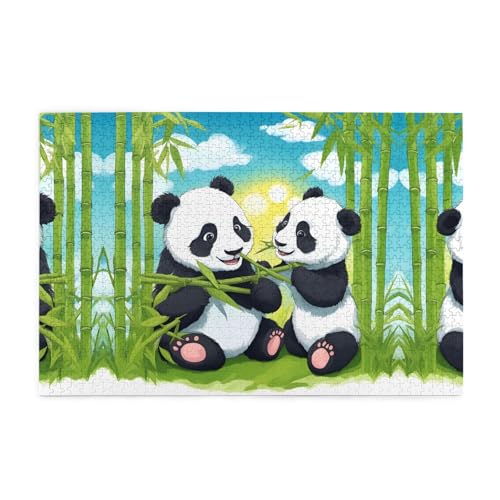 Holzpuzzle 1000 Teile WZYWHJ Zwei glückliche Pandas Muster für Erwachsene und Kinder, perfekt für Familienspaß, Stressabbau Holzpuzzle 1000 Teile WZYWHJ Zwei glückliche Pandas Muster für Erwachsene und Kinder, perfekt für Familienspaß, Stressabbau von WZYWHJ