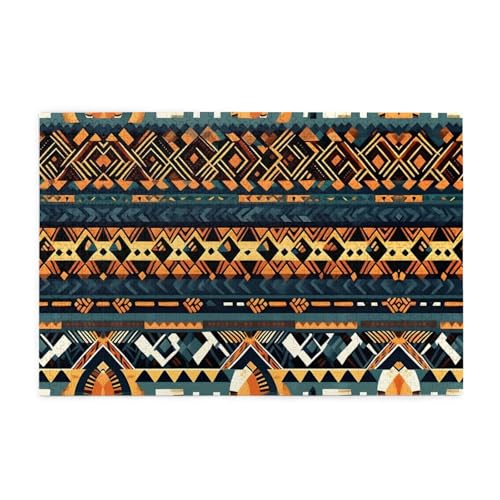 Holzpuzzle 1000 Teile WZYWHJ afrikanischer Stammesbaum ethnische Textur gedruckt für Erwachsene und Kinder, perfekt für Familienspaß, Stressabbau von WZYWHJ