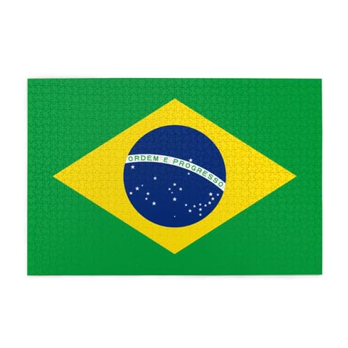 Holzpuzzle 1000 Teile WZYWHJ brasilianische Flagge gedruckt für Erwachsene und Kinder, perfekt für Familienspaß, Stressabbau Holzpuzzle 1000 Teile WZYWHJ brasilianische Flagge gedruckt für Erwachsene und Kinder, perfekt für Familienspaß, Stressabbau von WZYWHJ