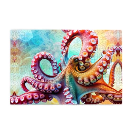 Holzpuzzle 1000 Teile WZYWHJ buntes Oktopus-Muster für Erwachsene und Kinder, perfekt für Familienspaß, Stressabbau Holzpuzzle 1000 Teile WZYWHJ buntes Oktopus-Muster für Erwachsene und Kinder, perfekt für Familienspaß, Stressabbau von WZYWHJ