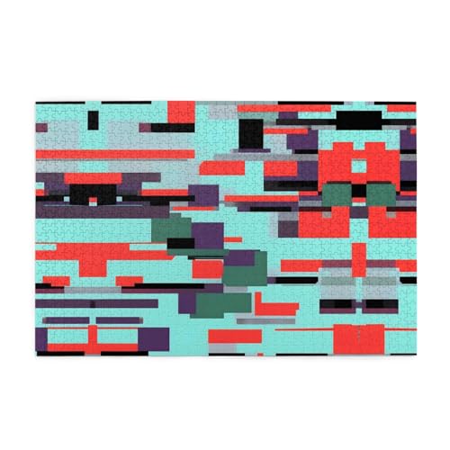 Holzpuzzle 1000 Teile WZYWHJ gestreifte Kombination gedruckt für Erwachsene und Kinder, perfekt für Familienspaß, Stressabbau von WZYWHJ