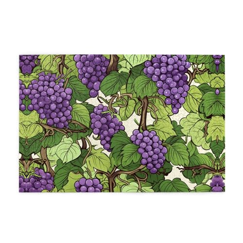 Holzpuzzle 1000 Teile WZYWHJ lila und grüne Trauben Muster für Erwachsene und Kinder, perfekt für Familienspaß, Stressabbau Holzpuzzle 1000 Teile WZYWHJ lila und grüne Trauben Muster für Erwachsene und Kinder, perfekt für Familienspaß, Stressabbau von WZYWHJ