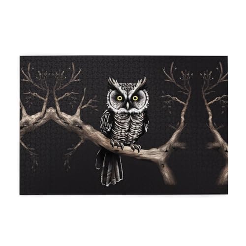 Holzpuzzle 1000 Teile WZYWHJ späte Nacht Eule gedruckt für Erwachsene und Kinder, perfekt für Familienspaß, Stressabbau Holzpuzzle 1000 Teile WZYWHJ späte Nacht Eule gedruckt für Erwachsene und Kinder, perfekt für Familienspaß, Stressabbau von WZYWHJ