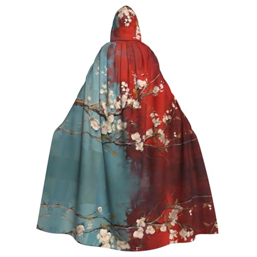 WZYWHJ Aldult Cosplay-Poncho mit Mandelblüten-Motiv, mit Kapuze, Umhang für Damen und Herren, Halloween-Party WZYWHJ Aldult Cosplay-Poncho mit Mandelblüten-Motiv, mit Kapuze, Umhang für Damen und Herren, Halloween-Party von WZYWHJ