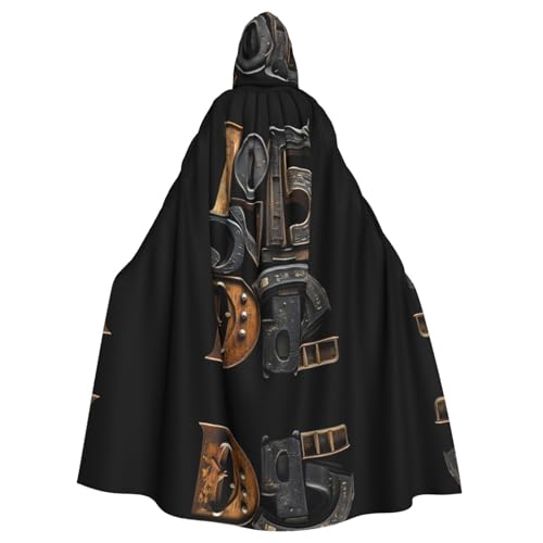 WZYWHJ Attitude Text Prints Aldult Cosplay Poncho Kapuzenumhang für Damen und Herren Halloween Party von WZYWHJ