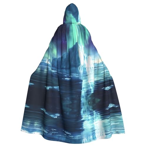 WZYWHJ Aurora and Icebergs Prints Aldult Quality Cosplay Poncho Hooded Cloak for men and women Halloween WZYWHJ Aurora and Icebergs Prints Aldult Quality Cosplay Poncho Hooded Cloak for men and women Halloween von WZYWHJ