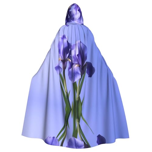 WZYWHJ Bloom Purple Flower Prints Aldult Cosplay Poncho Hooded Cloak for men and women Halloween Party WZYWHJ Bloom Purple Flower Prints Aldult Cosplay Poncho Hooded Cloak for men and women Halloween Party von WZYWHJ