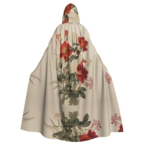 WZYWHJ Blooming Bouquet Prints Aldult Qualität Cosplay Poncho Kapuzenumhang für Damen und Herren Halloween WZYWHJ Blooming Bouquet Prints Aldult Qualität Cosplay Poncho Kapuzenumhang für Damen und Herren Halloween von WZYWHJ